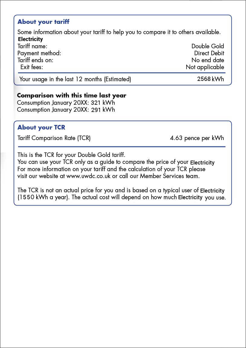 Utility Warehouse Gas and Electricity Energy Bill Explained