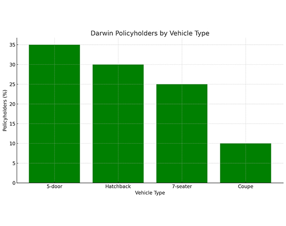 Darwin Policy Holders by Vehicle Types