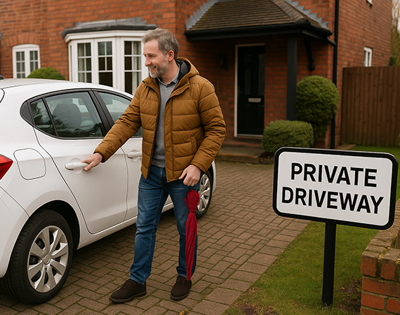 Reduce Your Mileage and Use a Private Driveway
