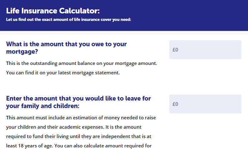 Life Insurance Calculator- FreePriceCompare