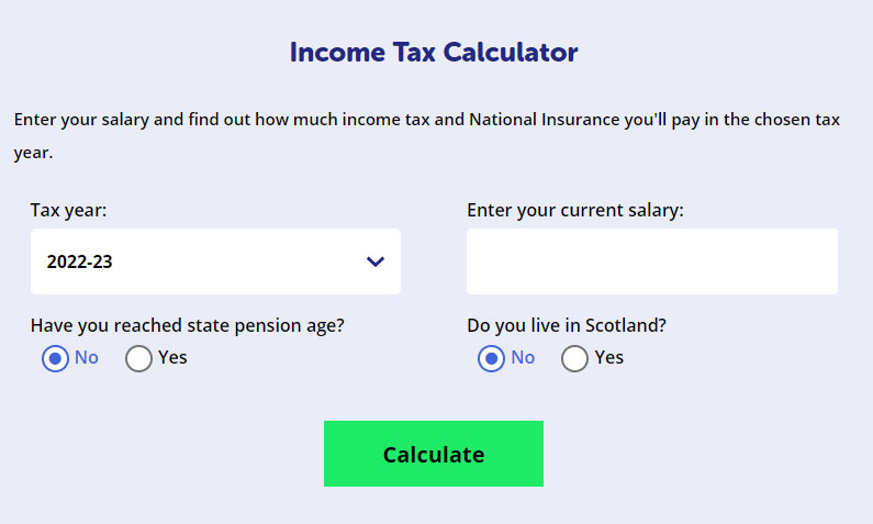 Income Tax Calculator Estimate Your Taxes FreePriceCompare