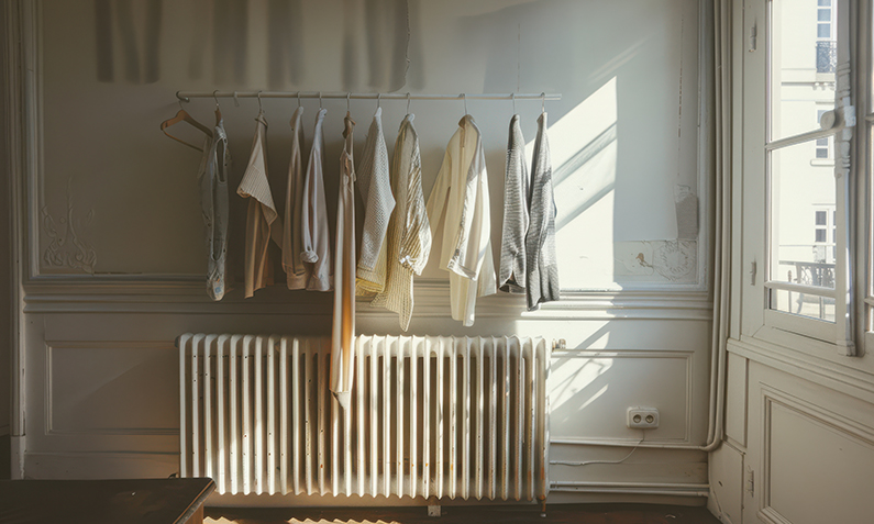 Hang Clothes Indoors Without Blocking Radiators