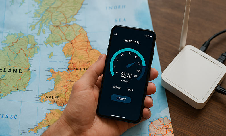 How does location affect broadband speed