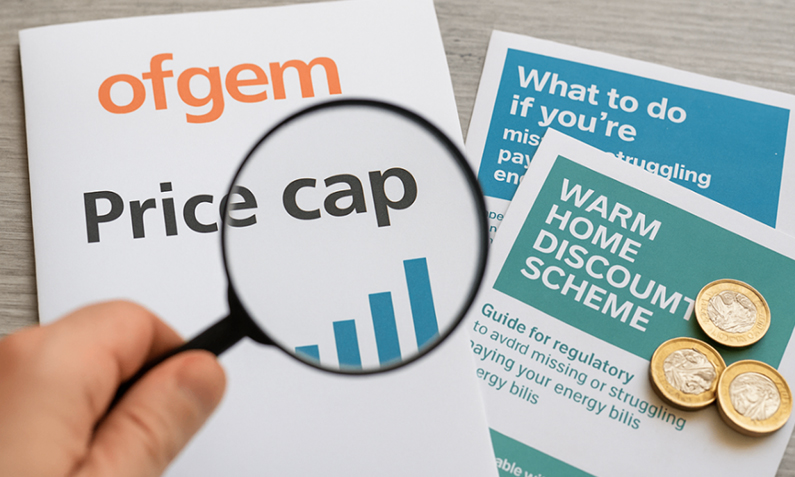 How does the energy cap link to wholesale gas prices