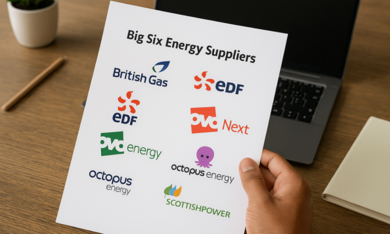 Compare Big Six Energy Suppliers in the UK