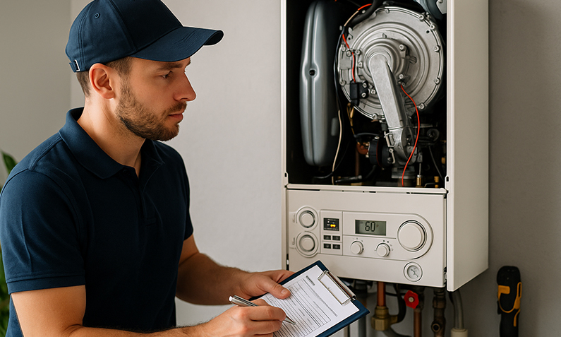 What does a standard boiler service include