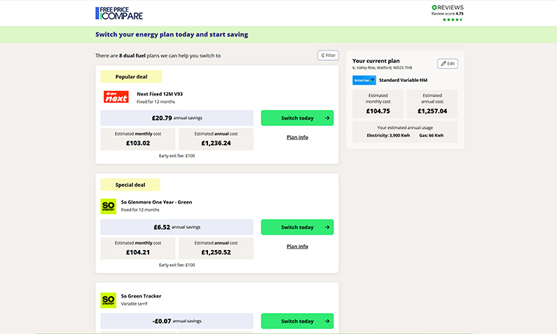 step 5 view your current plan cost
