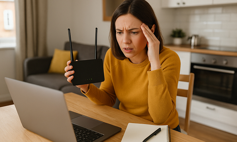 What are common broadband problems when working from home and how can I fix them