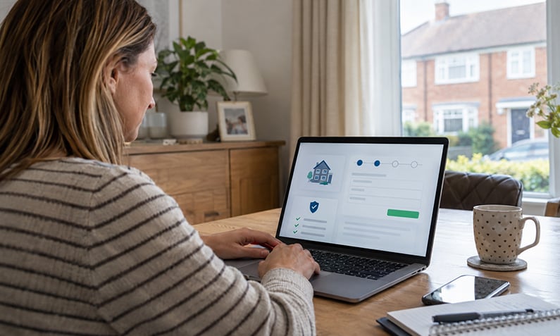 How do I renew my home insurance online once logged in